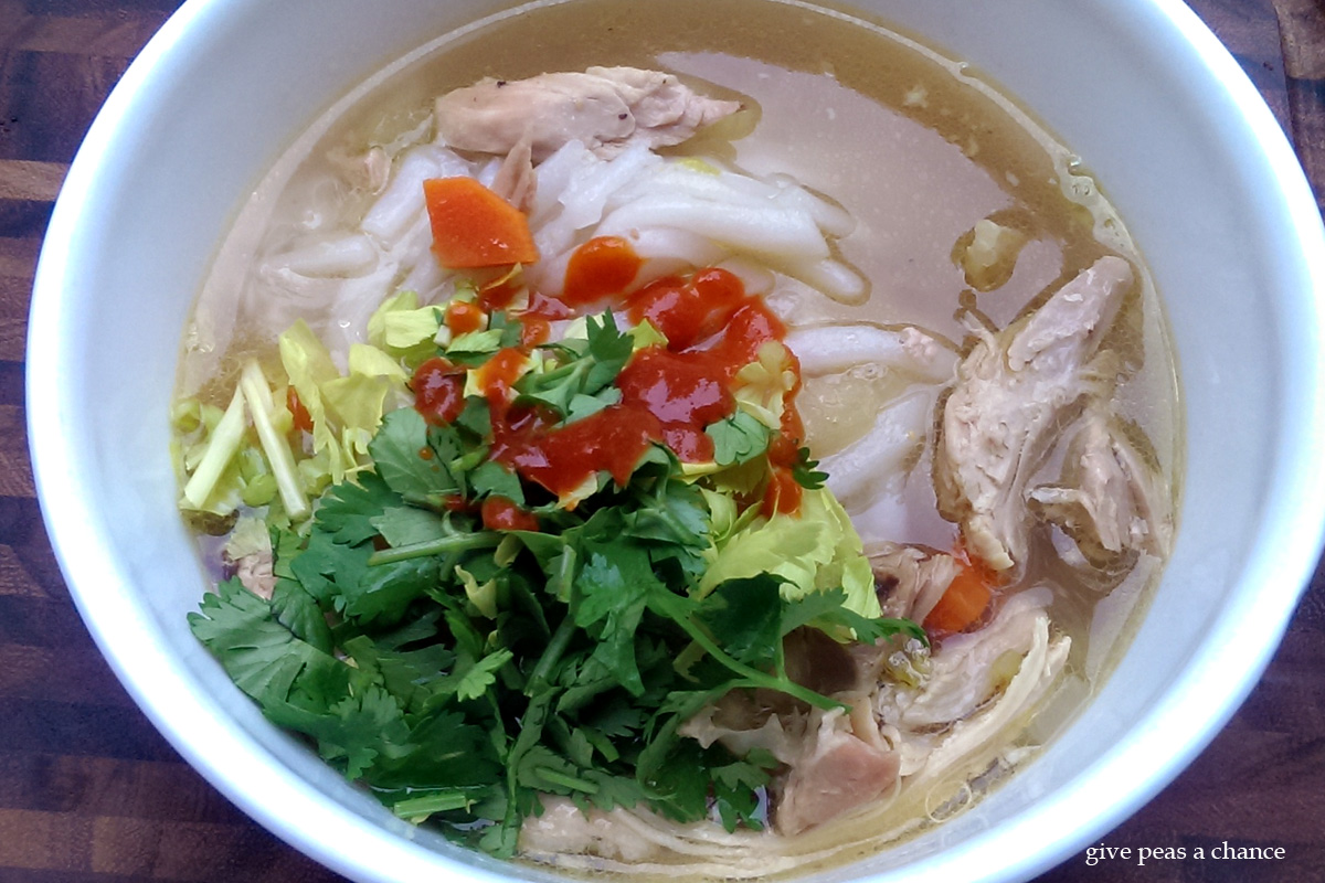 Give Peas a Chance Khao Piek Sen Lao Chicken Noodle Soup (Gluten Free)