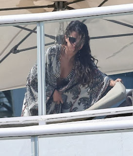 Selena Gomez wearing a Zebra Bikini and Tattoo in Miami