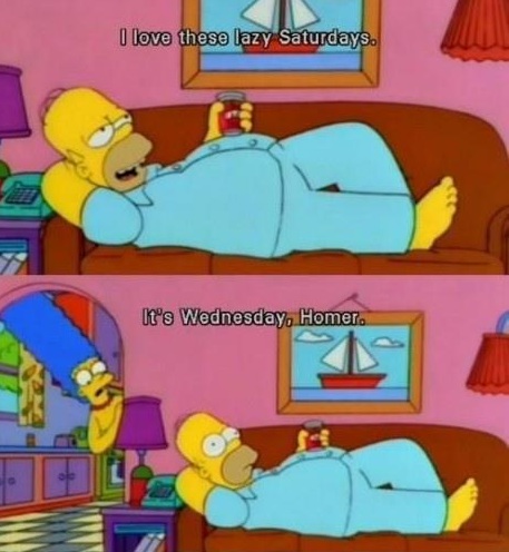 Homer Simpson Rules Them Lazy Saturdays Seriously Funny Humor