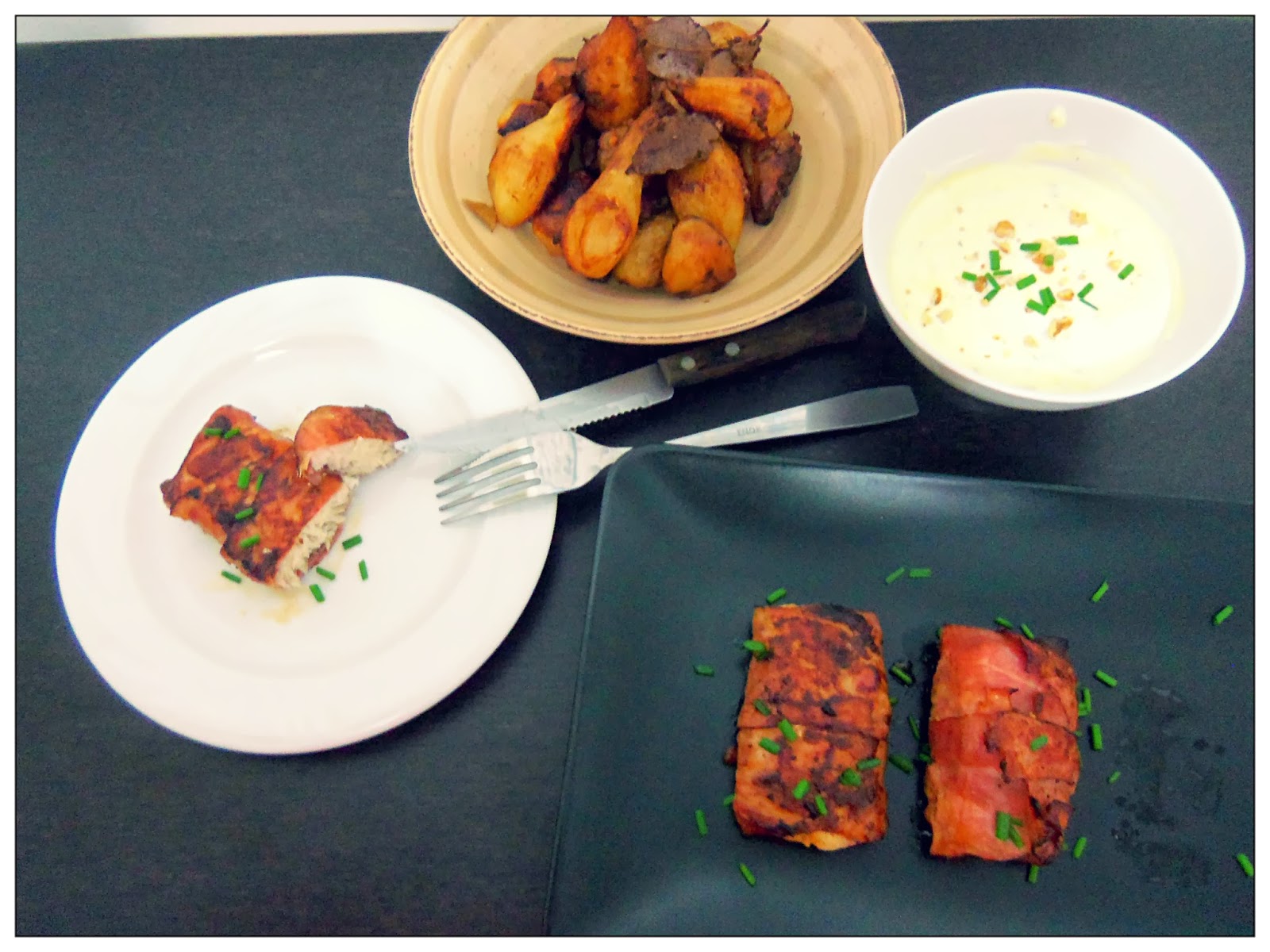 You've Got Meal! Bacon Wrapped Haddock with Jerusalem Artichokes You