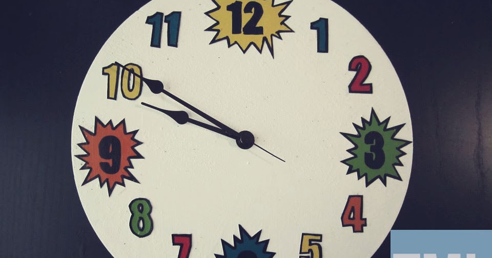 the mother luck Awesome Kids Room DIY Clock {Teaching Time}