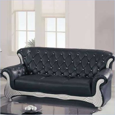 Black Antique Furniture on Global Furniture Usa Rayton Black And Silver Bonded Leather Match Sofa