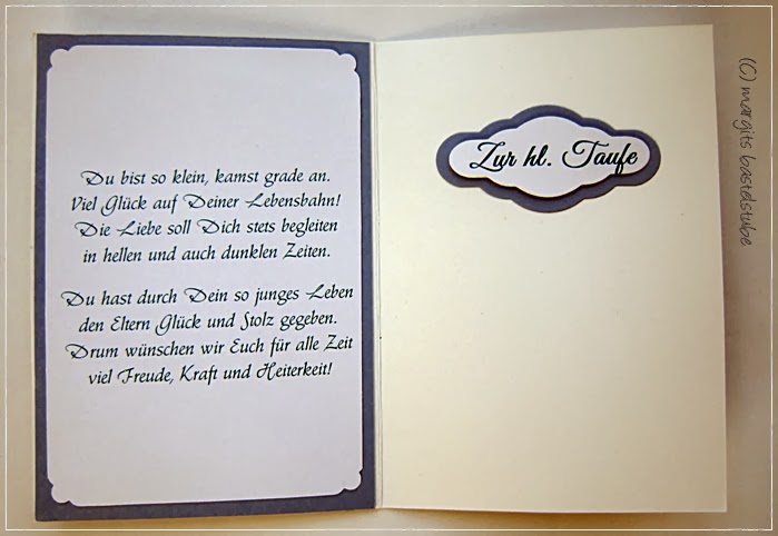 margits bastelstube: Karte zur Taufe