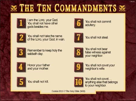 commandments ten catholic god list commandment carlin george meaning church christianity luther bible am quotes simple old lord explanation history