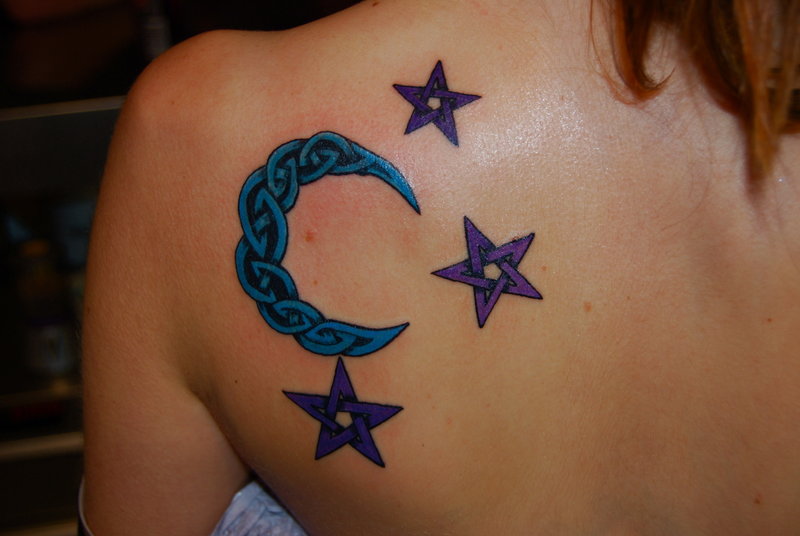 celticmoonstarstattoo.jpg (800×536) Moon star tattoo