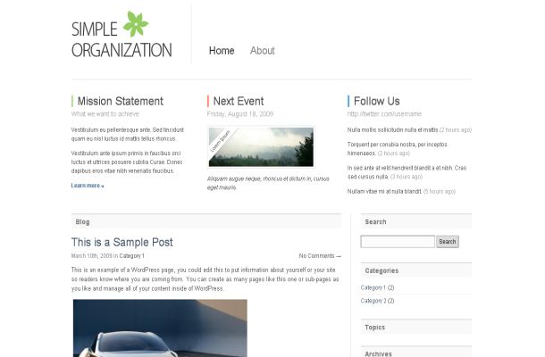 Free WordPress White Business Theme Template Free WordPress White Business Theme Template