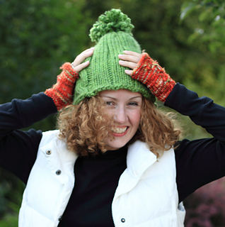 Green Giant Cabled Ski Hat Free Pattern