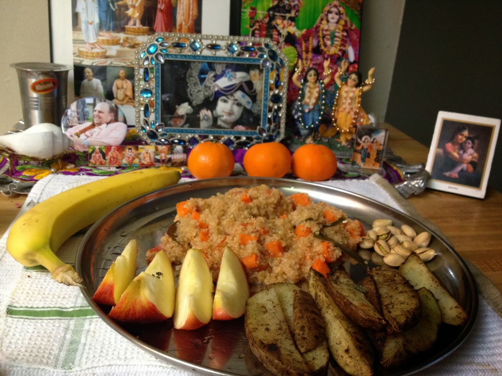 Ekadasi Prasadam Quinoa, Baked Potatoes Krishna