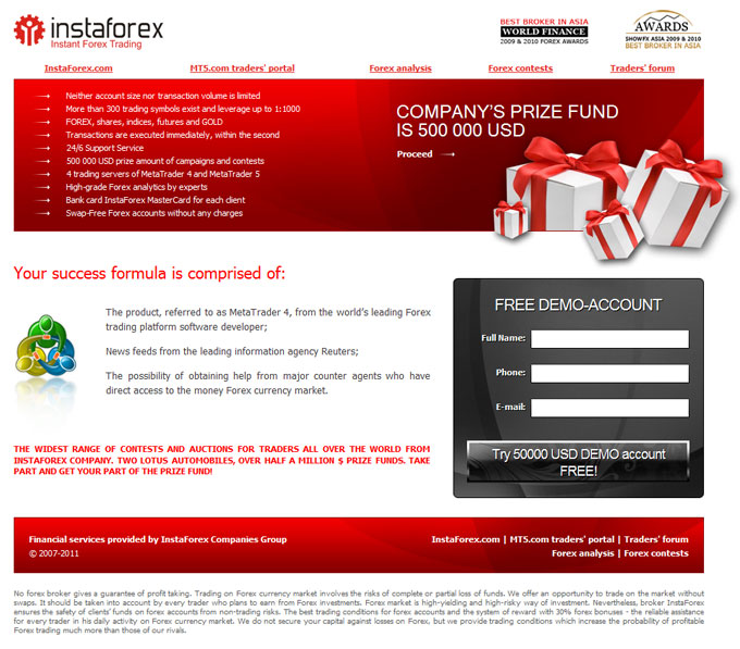 forex broker website template