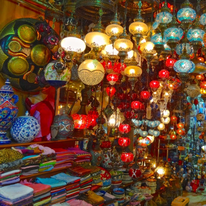 Lanterns in The Grand Bazaar, Istanbul, Turkey