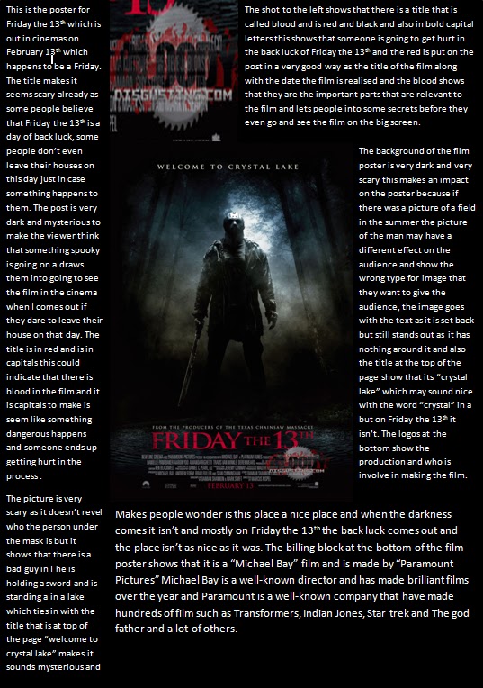 Nicolle Abbott A2 Blog Poster Analysis Of Friday 13th Fright Night