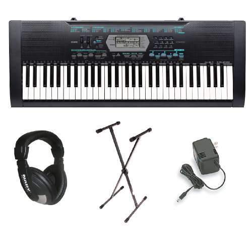 Casio CTK-2100 61-Key Portable Keyboard Package with Headphones, Stand & Power Supply