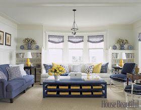 Ideas para decorar, diseñar y mejorar tu casa.: Salas de Color Azul