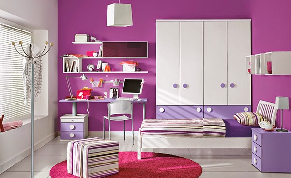 Habitaciones para adolescentes en color morado - Ideas para decorar