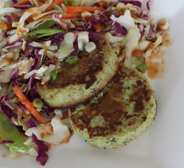 Lexi's Kitchen EDAMAME CAKES WITH ASIAN SLAW