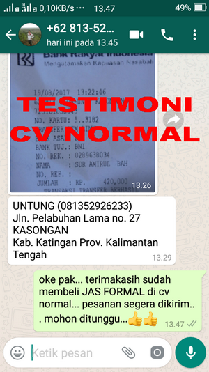 TESTIMONI PEMBELI JAS PENGANTIN/ FORMAL CV NORMAL