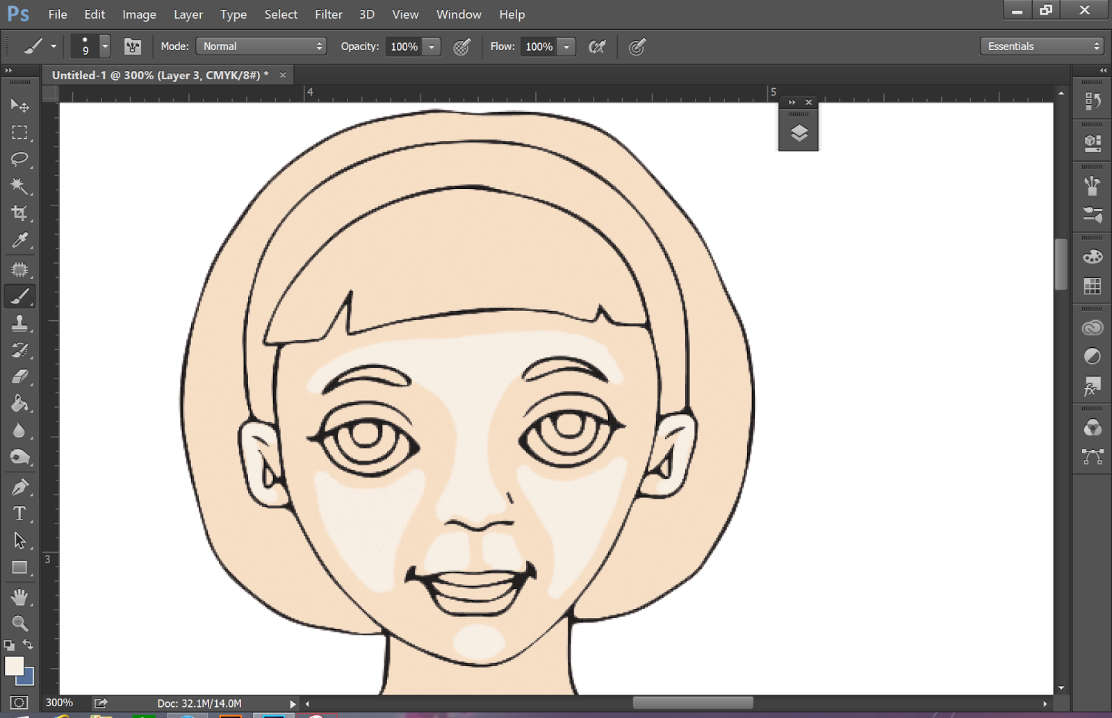 Tone and outline image