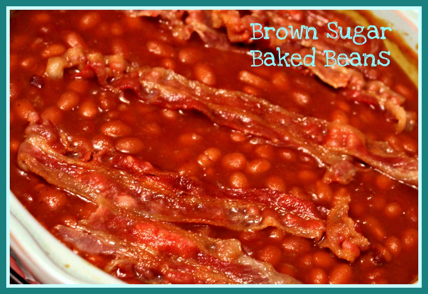 Sweet Tea and Cornbread Brown Sugar Baked Beans!