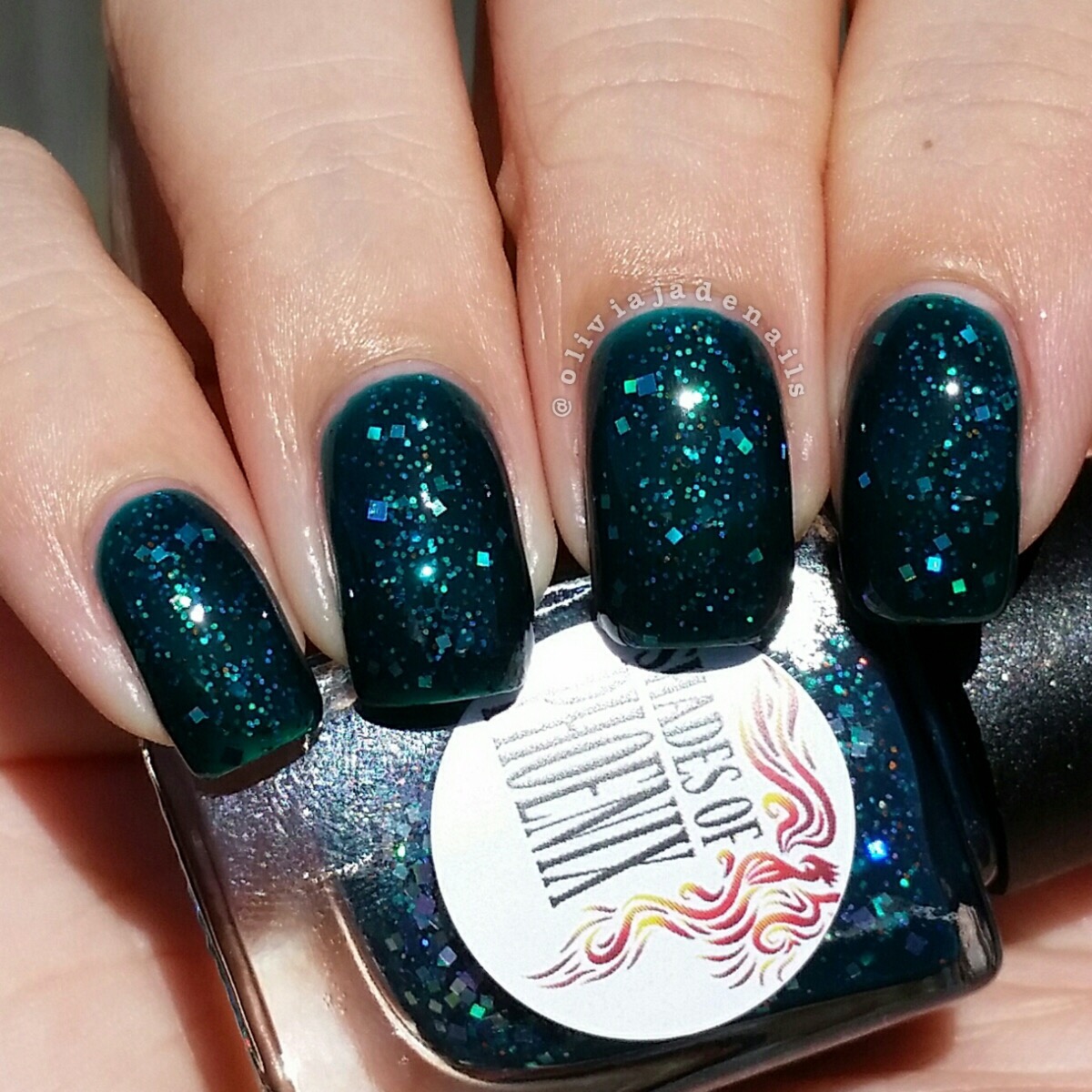 Shades Of Phoenix Underwater Stalker swatched by Olivia Jade Nails