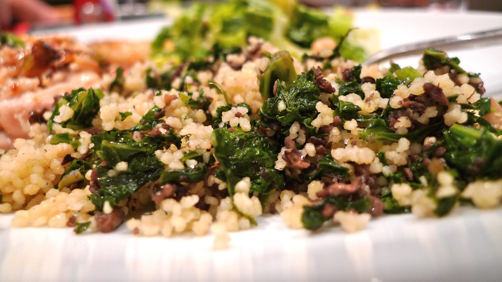 siriously delicious Couscous with Kale and Mushrooms