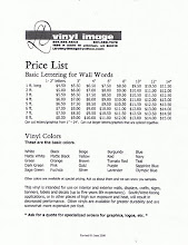 Price list