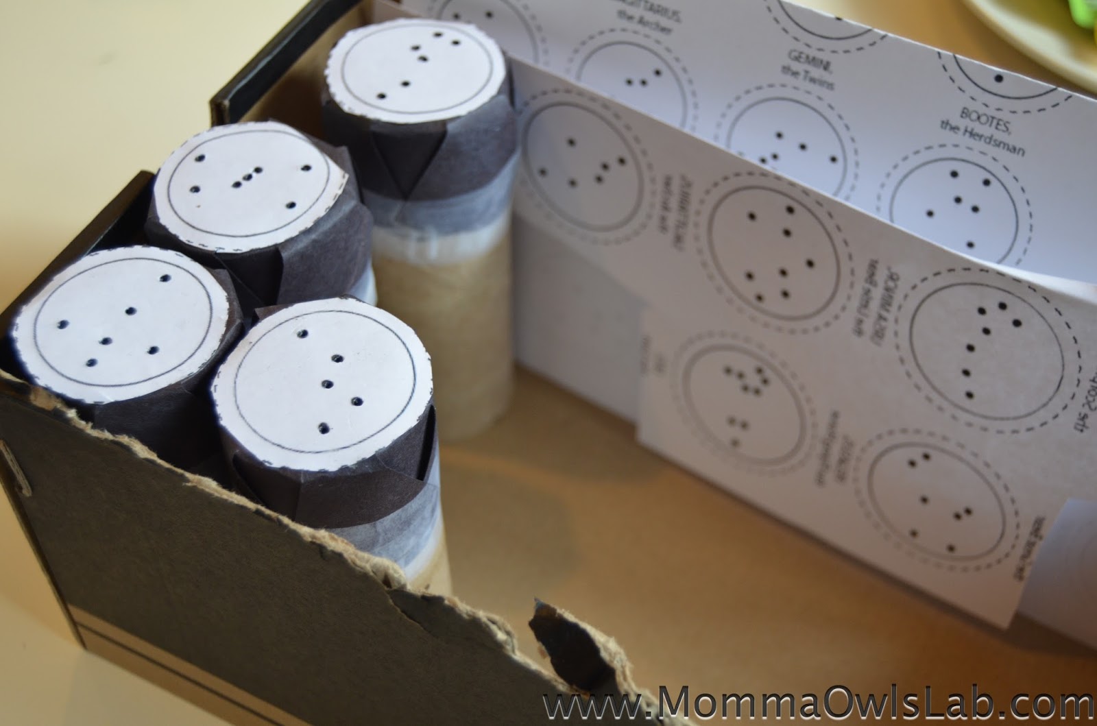 Momma Owl's Lab DIY Constellation Tubes