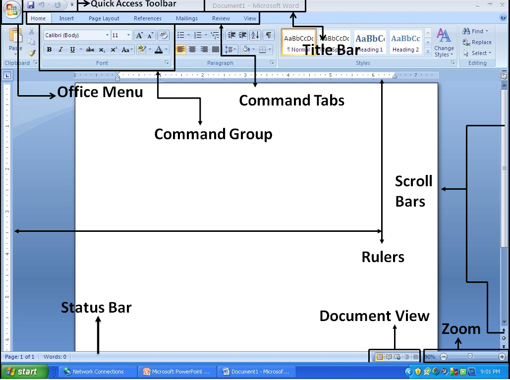 Microsoft Office  Microsoft Word 2007 Environment