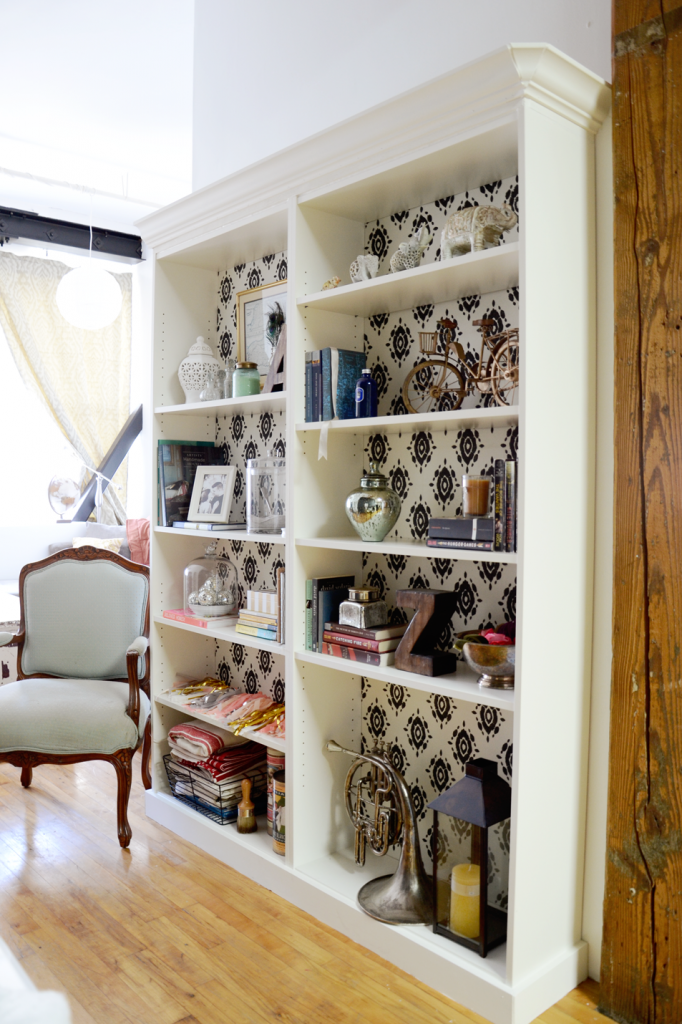 Simple Billy Bookcase Hack for Large Space