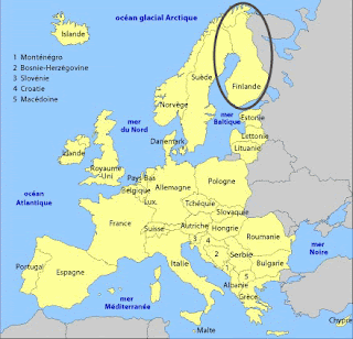 carte finlande europe - Image