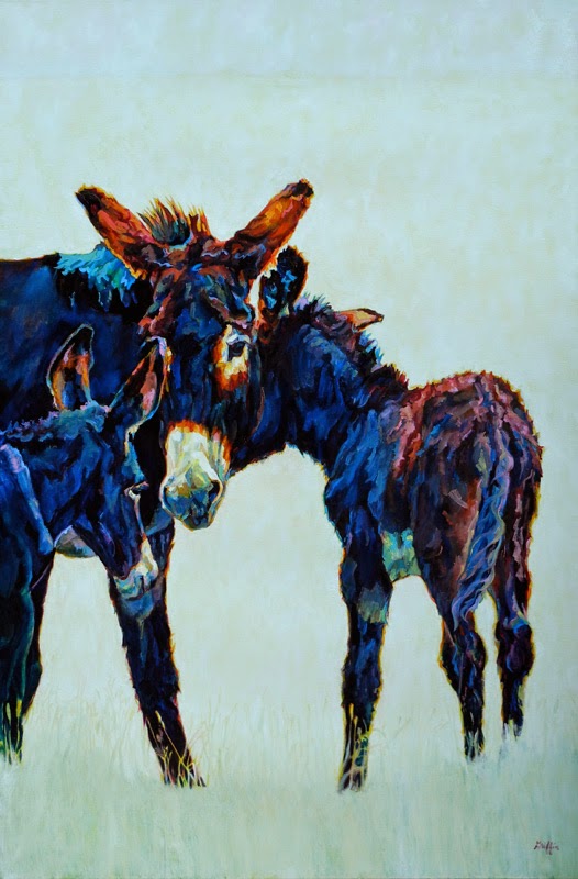 Daily Painters of Pennsylvania Colorful Contemporary Donkey Painting