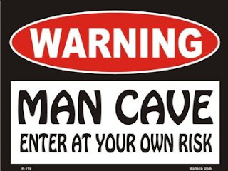 warning man cave enter at your own risk metal sign