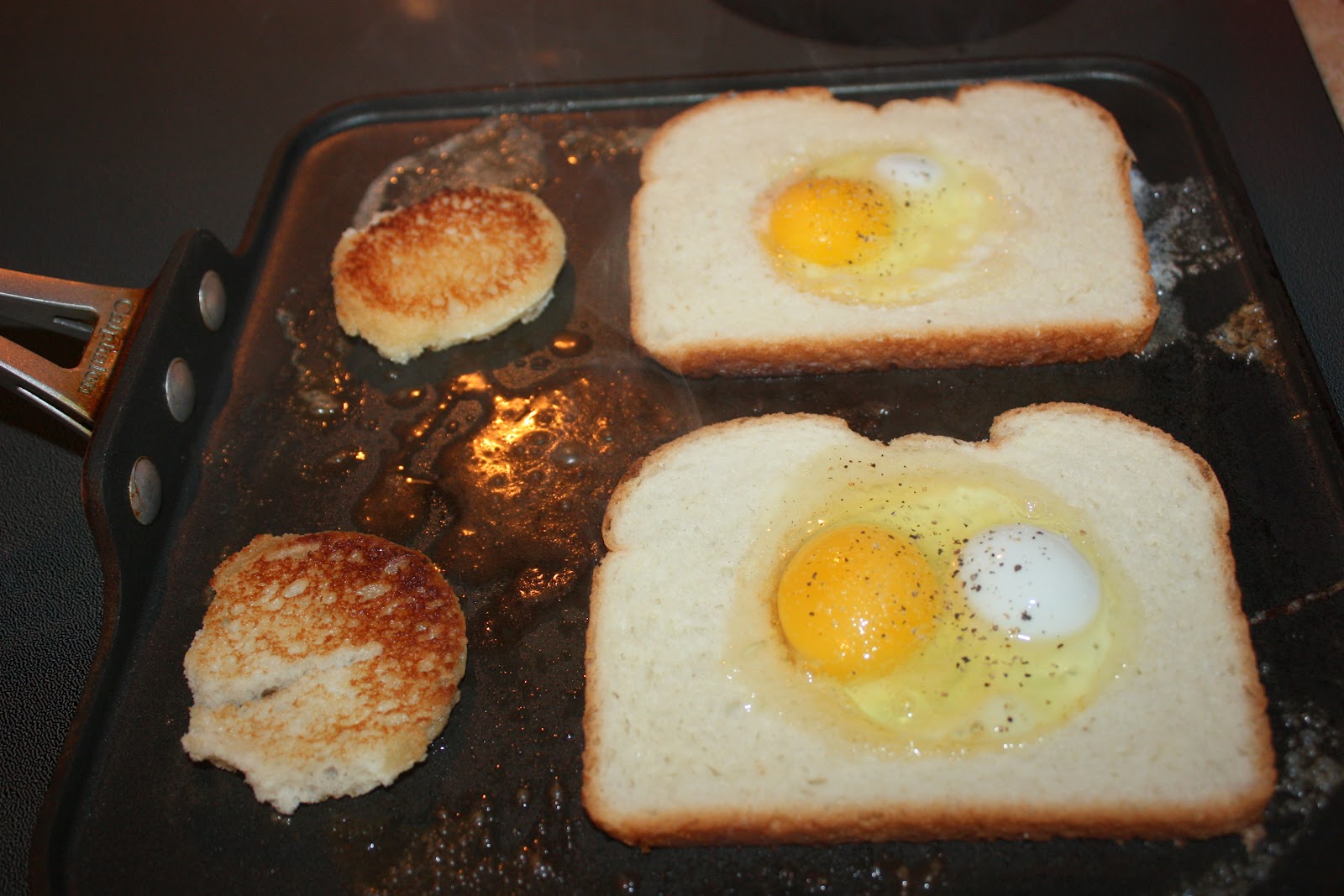 cooking with crystal Egg in the hole