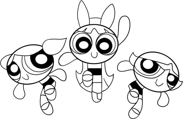Power Puff Girls Coloring Pages | Team colors