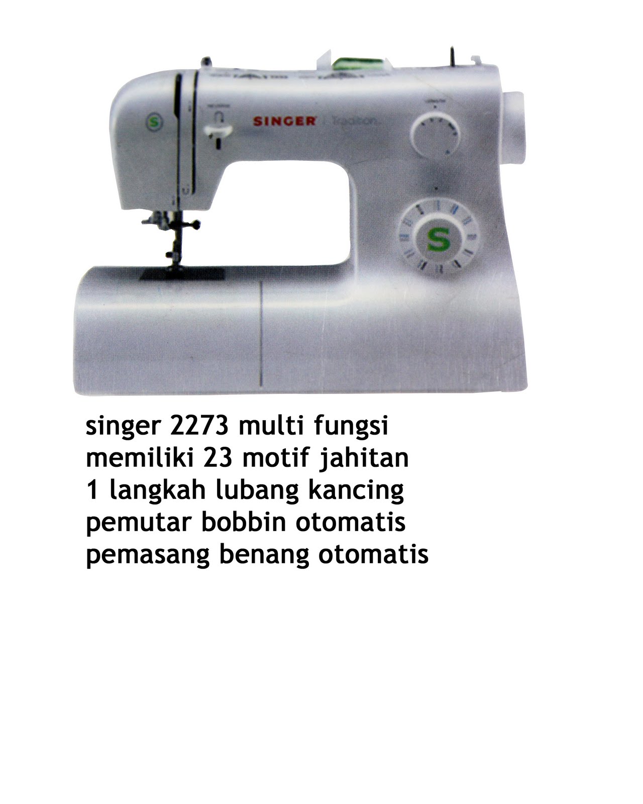 jual mesin jahit singer messina singer type 2273 jual mesin jahit singer messina singer type 2273