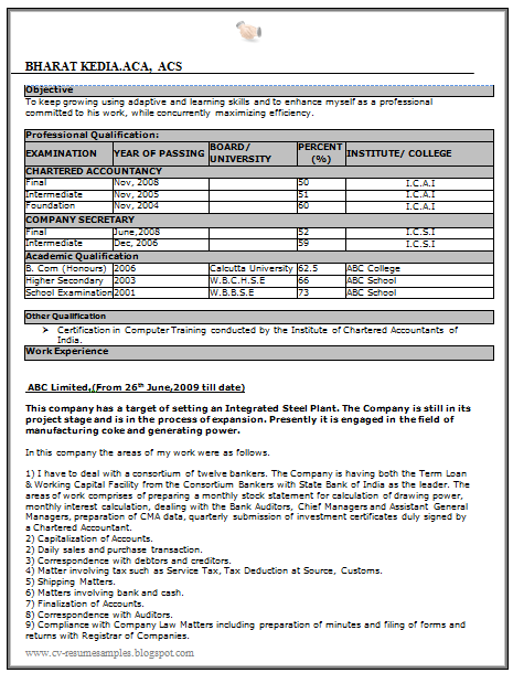 naukri resume writing
