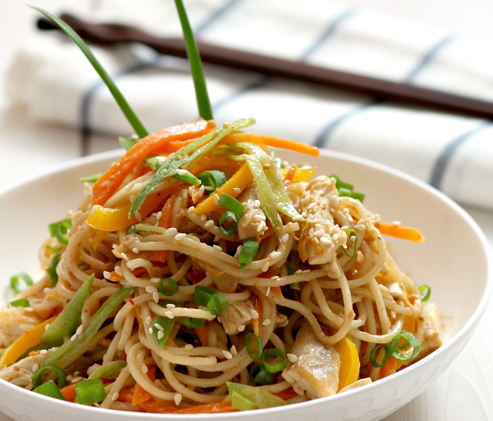 my bare cupboard Spicy peanut buttersesame ramen with chicken