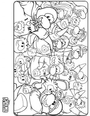 disney club penguin coloring pages