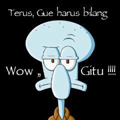 Squidward dengan ekspresi khasnya: <i>indifferent</i>