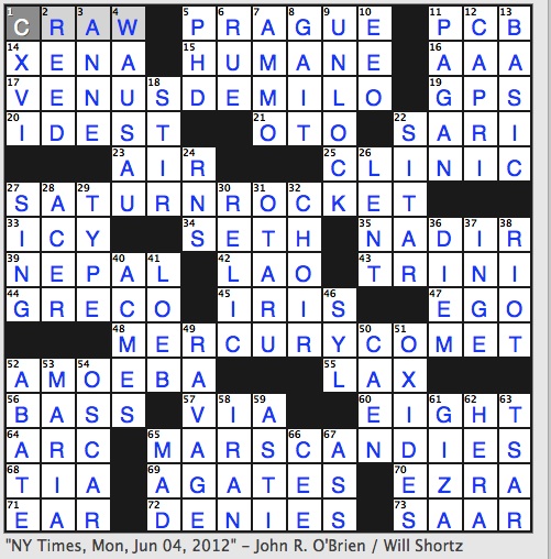 rex parker does the nyt crossword puzzle japanese port mon 6 4 12 richard clarence darrow defendant 1960s 70s ford company model classic beauty who is not all there blue