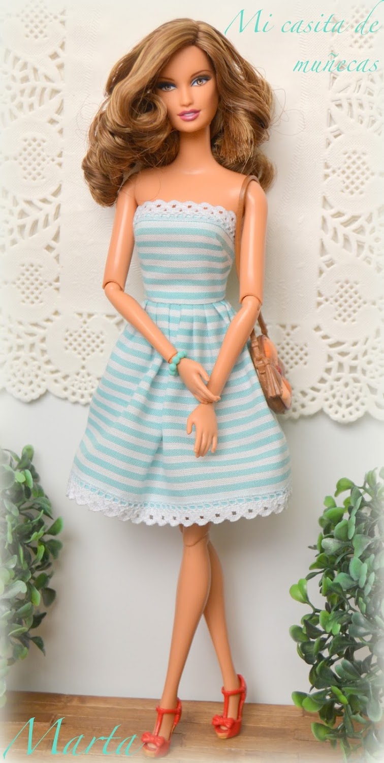 Barbie Basics Jeans Lara. OOAK, reroot.