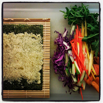 c-cooking: Cauliflower rice sushi