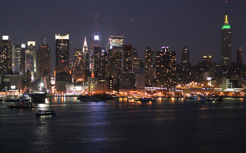 new york skyline tattoo. new york skyline at night