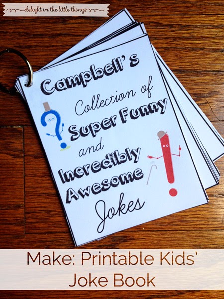 Printable Kids' Joke Book | delightinthelittlethings.com