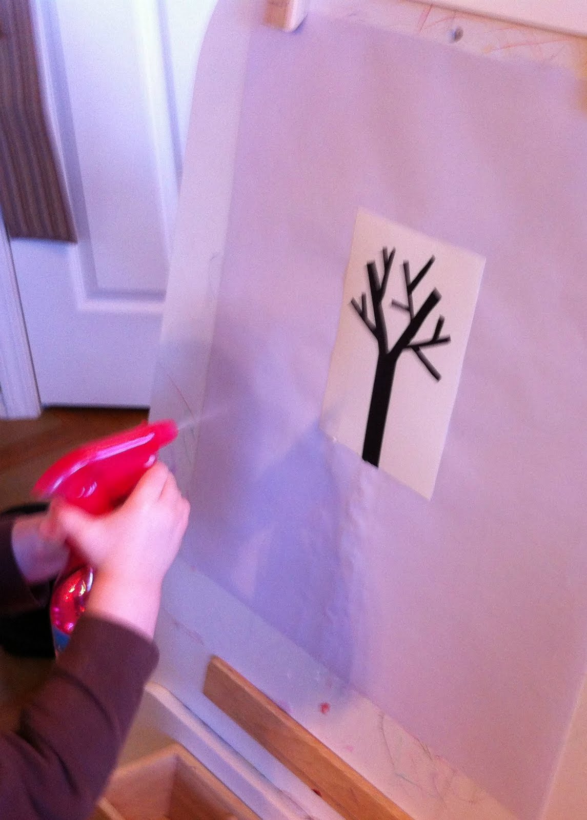 Testy yet trying: Tape Resist Watercolor Trees - with Salt Effect
