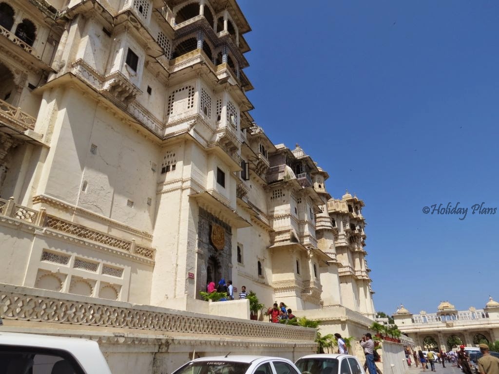 City palace from outside City Palace Udaipur Rajasthan