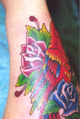 Flower Bird Tatto Design-Best Tattoos Body Design