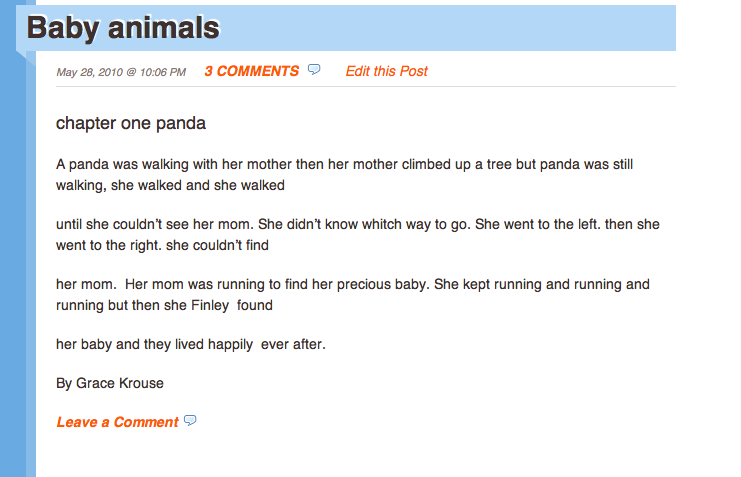 creative literacy: Taking a Risk with Blogging