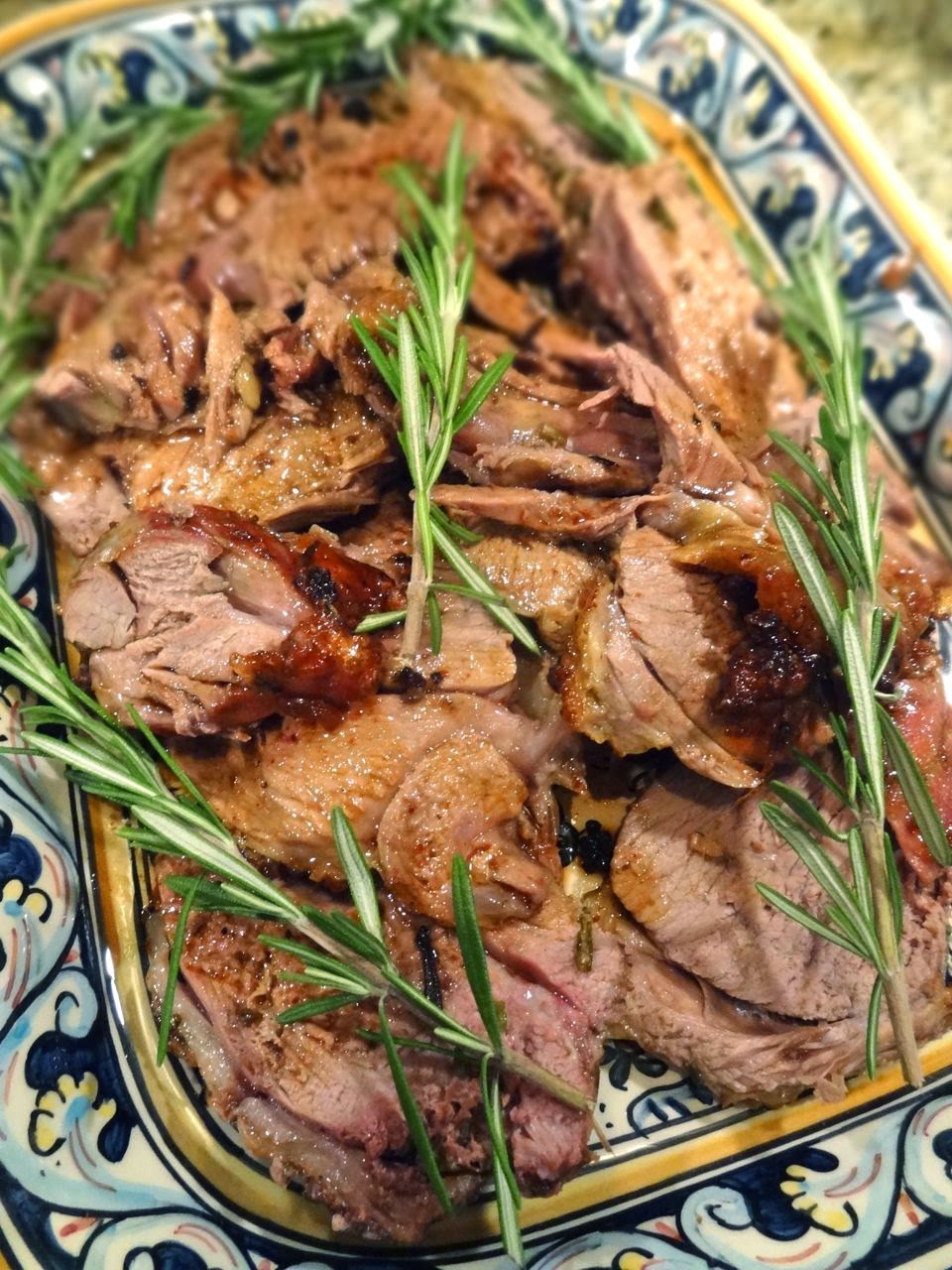 Scrumpdillyicious Roast Lamb with Rosemary, Garlic, Lemon & Anchovy