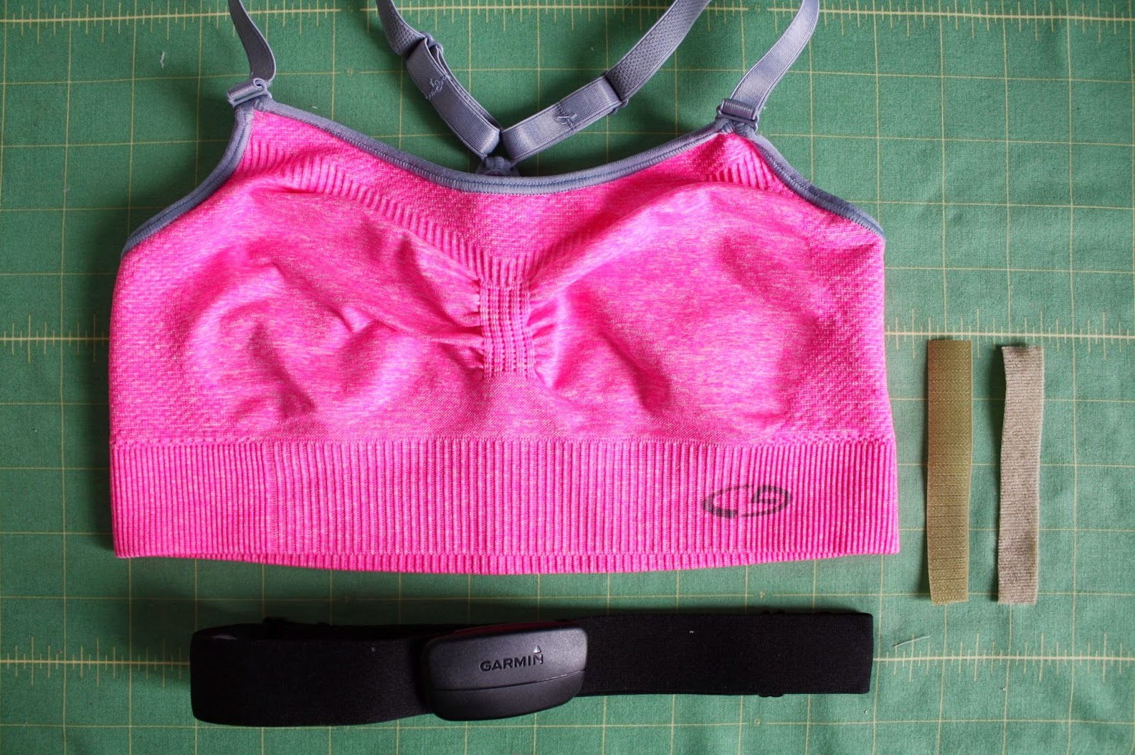 Nicole at Home Tutorial Heart rate monitorsports bra sewing hack