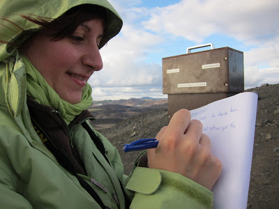Hverfjall volcano guestbook, Iceland